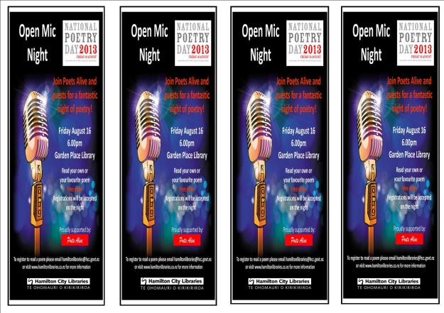 National poetry day bookmarks