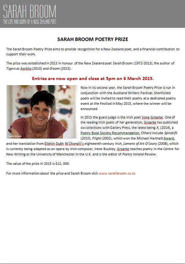 SB Poetry Prize 2015